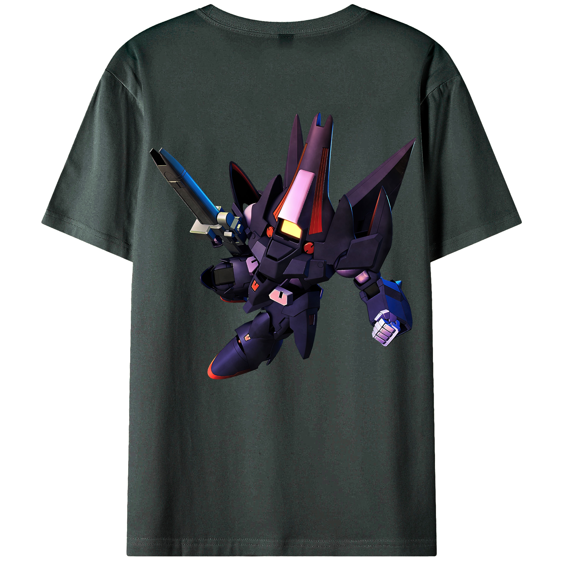 （画像用） 機動戦士ガンダム Mobile Suit Gundam 綿100％ メンズ半袖Tシャツ（バックプリント） 通気性